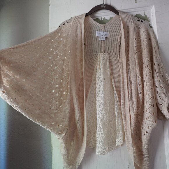 The Cue Crochet Sweater with Lace Inset - Small - Picture 4 of 10